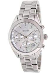 Dkny Womens NY8513 Silver Stainless-Steel Analog Quartz Watch with Mother-Of-Pearl Dial