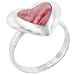Pugster Pink Heart Shaped Red Faux Coral Rings