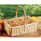 DEL SOL BEVERAGE SET - DEL SOL COLLECTION BEVERAGE CADDY WITH SET OF 6 GLASSES