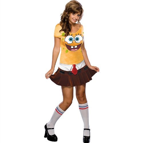 Women's Secret Wishes Sponge Babe Costume, Yellow, 