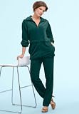 Roamans Plus Size Straight Leg Velour Jogging Suit