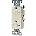 Cooper TR6352V Tamper Resistant Commercial Grade Receptacles DEC, DUP 20A-125V NEMA 5-20R - Ivory