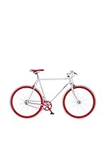 Coppi Bicicleta Acero Racing Frame 28 Fixed Blanco / Rojo
