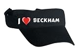 Embroidered Visor with I Love Beckham