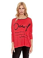 Peace & Love Camiseta Manga Larga Chalcedony (Rojo)