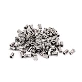 uxcell リベットナット　304ステンレス鋼製　リブボディリベットナット 100 個 M4メスネジ径