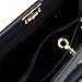 H & S HS 1205 AZ Minerva Made in Italy Leather Navy Structured Top Handle Bag