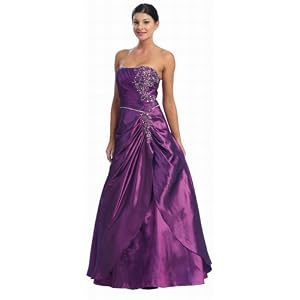 Strapless Junior Prom Dress Long Gown #2506