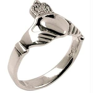 41v7FFQB1cL. SL500 AA300  Irish Friendship / Love Claddagh   Sterling Silver Ring Size 7