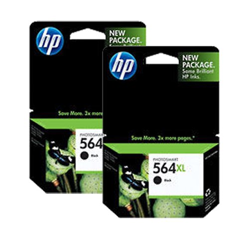 HP 564XL Black Ink Cartridge 2-PACK in Retail Packaging (CN684WN#140)