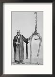 Sir Richard Owen Poses Beside the Skeleton of a Moa Framed Photographic Poster Print, 15x21