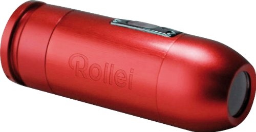 Rollei Bullet HD lite 2 HD Camcoder (5 Megapixel, 135 Grad Weitwinkel, HD-Video,10 Meter Wasserdicht, mini-USB 2.0) inkl. 4GB SD-Karte, Aluminium Gehäuse rot