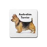 Australian Terrier Rubber Square Coaster (4 pack)