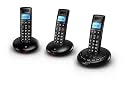 BT Graphite 2500 Trio DECT Digital Cordless Phone with Answer Machine - Black