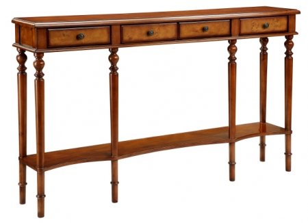 75830 Narrow Console Table with 4 Drawers