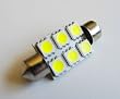 37mm High Power 6 SMD LED Festoon Dome Bulb White 12 Volt DC