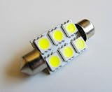 37mm High Power 6 SMD LED Festoon Dome Bulb White 12 Volt DC
