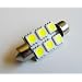 37mm High Power 6 SMD LED Festoon Dome Bulb White 12 Volt DC