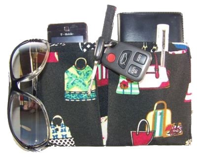 Small Drop-in Purseket Organizer Tidies Up Your Purse! - Black Purses