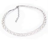 14K Multi Row Freshwater Pearl Woven Choker Necklace