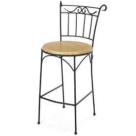 Superior Counter Stool Black Frame Natural by Home Decorators Collection