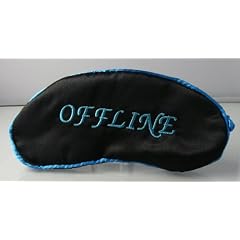 Schlafmaske, Text: "Offline", Augenmaske