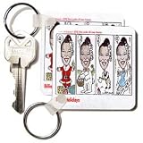 Londons Times Funny Music Cartoons - Billie Holidays - Key Chains
