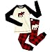 Lazy One Plaid Moose Cotton Pajamas for Big Boys'