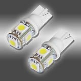 Super White 5 LED Bulb 2x T10 168