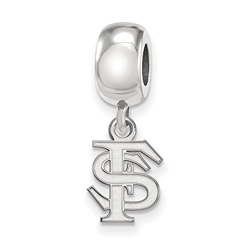 925 Sterling Silver Officially Licensed Florida State University College Bead Charm Mini Small Dangle