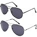 Polarized Aviator Sunglasses lot of 2 Silver/Black