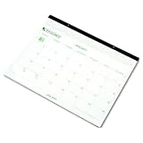 AT-A-GLANCE GG250000 Nonrefillable Monthly Desk Pad Calendar, 2-Color Printing, Black Bind, 22 X 17, Carton of 12