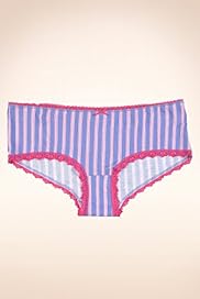 Older Girls Pure Cotton Striped Lace Trim Shorts
