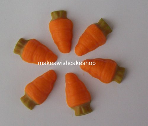24 Edible Sweetmelt Chocolate Flavour Carrots