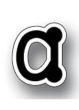 BLACK DOT-TO-DOT LOWERCASE LETTERS STICKERS