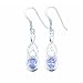 TF keltischer Glitter-Ohrhaenger in lila, Sterling-Silber 925