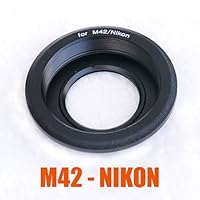 RainbowImaging M42 Lens to Nikon CameraAdapter with Infinity Focus, for Nikon D3x, D3, D3h, D700, D300s, D300, D200, D7000, D90, D80, D5000, D3100, D3000, D70s, D70, D60, D50.