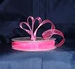 Sheer Organza Ribbon Mono Edge - 5/8" - 25 Yards (75 FT) - Hot Pink