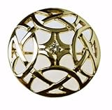 9ct Gold Celtic Brooch set with Diamond