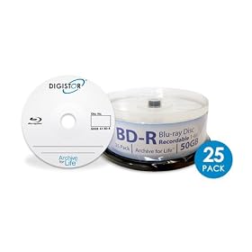 DIGISTOR 50GB BD-R Media, 6X (25 pack)