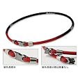 Phiten Black/Red Super Athlete Baseball Necklace 18in.