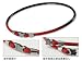 Phiten Black/Red Super Athlete Baseball Necklace 18in.
