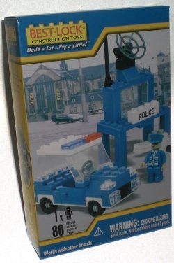 Best-Lock Construction Police Station Building Set 80 Pieces