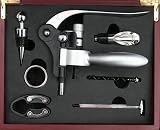 7 Piece Wine Bottle Accessory Gift Set Kit Corkscrew Opener