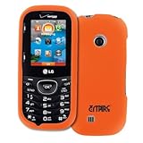 EMPIRE Orange Rubberized Hard Case Cover for Verizon LG Cosmos 2 VN251