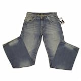 Marc Ecko - Marc Ecko Mens Washed Blue Boot Cut Denim Jeans