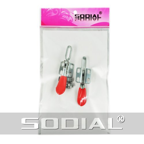 SODIAL(R) Paio 27Kg 60 Lbs capacita' Morsetti a ginocchiera U barra metallica orizzontale