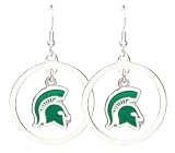 Michigan State Spartans - NCAA Floating Logo Hoop Earrings