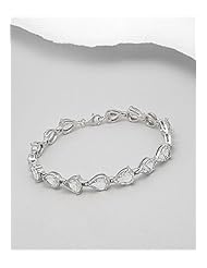 White Topaz Bracelet In 92.5 Sterling Silver