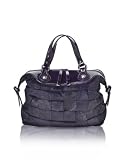Francesco Biasia Dahlia - Patent Leather and Ponyskin Bauletto Bag Purple